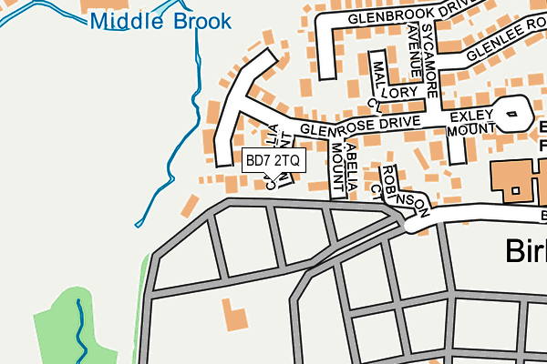 BD7 2TQ map - OS OpenMap – Local (Ordnance Survey)