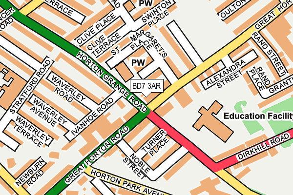 BD7 3AR map - OS OpenMap – Local (Ordnance Survey)