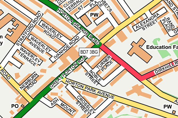 BD7 3BG map - OS OpenMap – Local (Ordnance Survey)