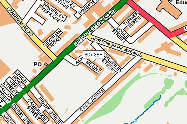 BD7 3BH map - OS OpenMap – Local (Ordnance Survey)