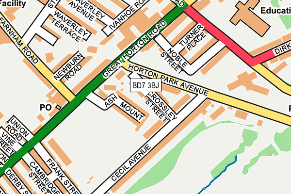 BD7 3BJ map - OS OpenMap – Local (Ordnance Survey)