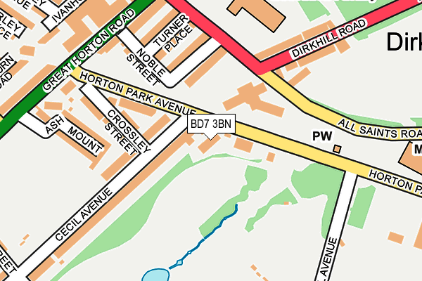 BD7 3BN map - OS OpenMap – Local (Ordnance Survey)