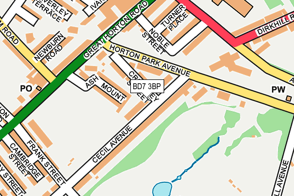 BD7 3BP map - OS OpenMap – Local (Ordnance Survey)