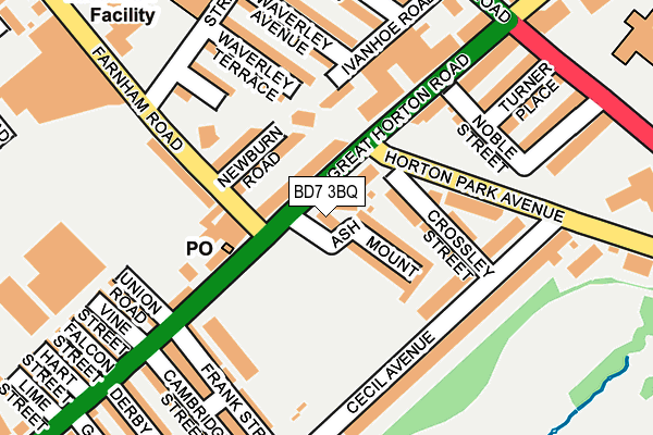 BD7 3BQ map - OS OpenMap – Local (Ordnance Survey)