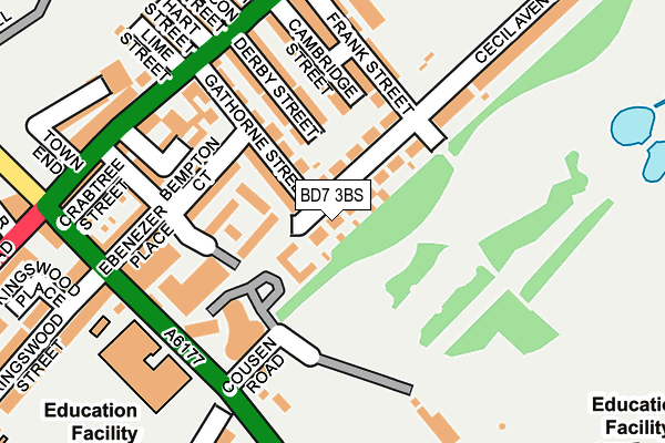 BD7 3BS map - OS OpenMap – Local (Ordnance Survey)