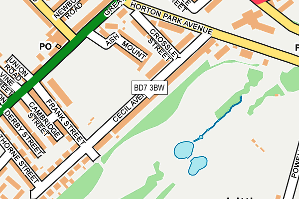 BD7 3BW map - OS OpenMap – Local (Ordnance Survey)