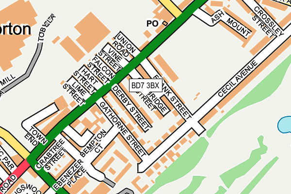 BD7 3BX map - OS OpenMap – Local (Ordnance Survey)
