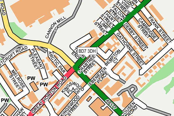 BD7 3DH map - OS OpenMap – Local (Ordnance Survey)
