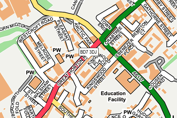 BD7 3DJ map - OS OpenMap – Local (Ordnance Survey)