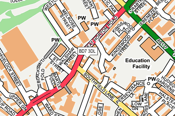 Map of PUDSEY STREET FOOD LIMITED at local scale