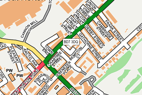 BD7 3DQ map - OS OpenMap – Local (Ordnance Survey)