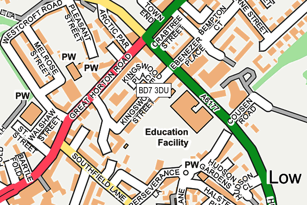 BD7 3DU map - OS OpenMap – Local (Ordnance Survey)