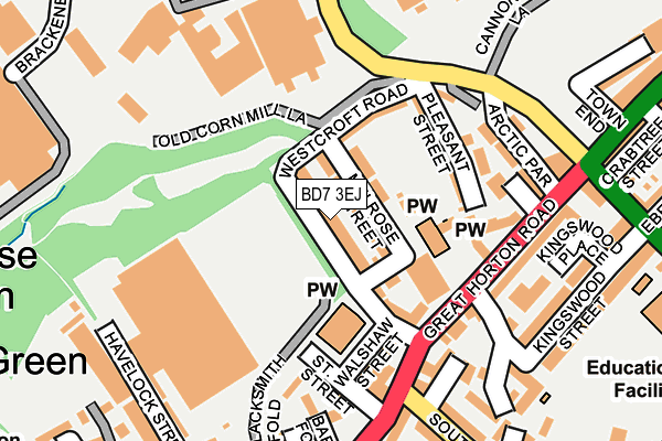 BD7 3EJ map - OS OpenMap – Local (Ordnance Survey)