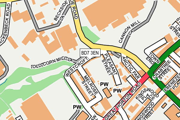 BD7 3EN map - OS OpenMap – Local (Ordnance Survey)