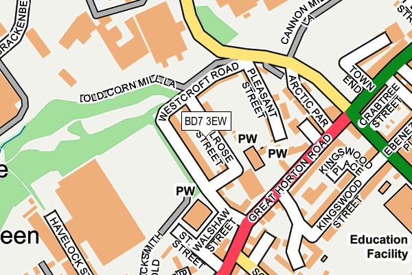 BD7 3EW map - OS OpenMap – Local (Ordnance Survey)
