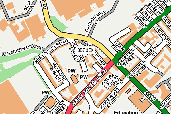 BD7 3EX map - OS OpenMap – Local (Ordnance Survey)