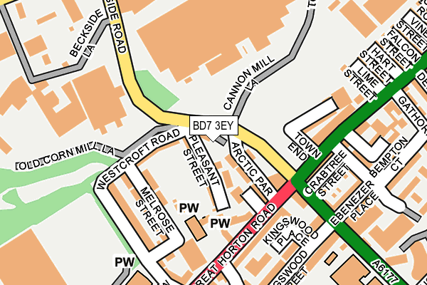 BD7 3EY map - OS OpenMap – Local (Ordnance Survey)