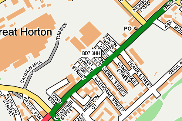 BD7 3HH map - OS OpenMap – Local (Ordnance Survey)