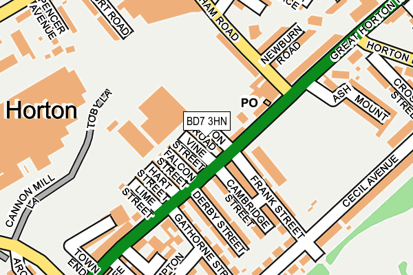 BD7 3HN map - OS OpenMap – Local (Ordnance Survey)