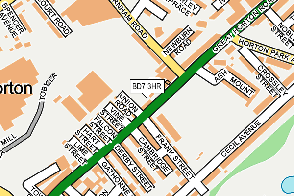 BD7 3HR map - OS OpenMap – Local (Ordnance Survey)