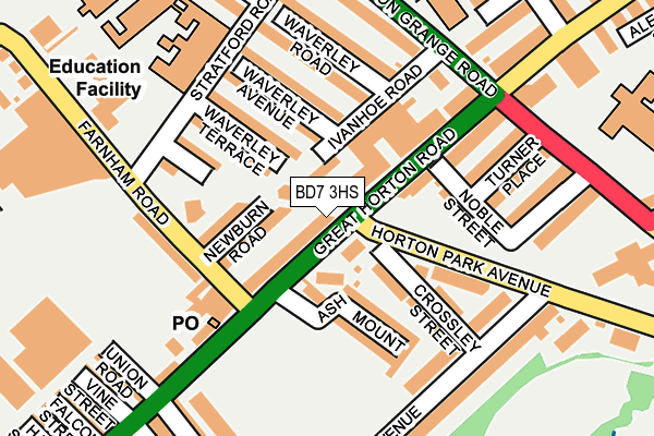 BD7 3HS map - OS OpenMap – Local (Ordnance Survey)