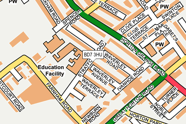 BD7 3HU map - OS OpenMap – Local (Ordnance Survey)