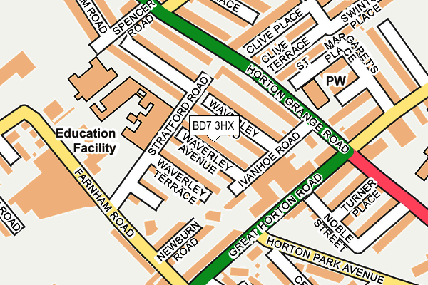 BD7 3HX map - OS OpenMap – Local (Ordnance Survey)