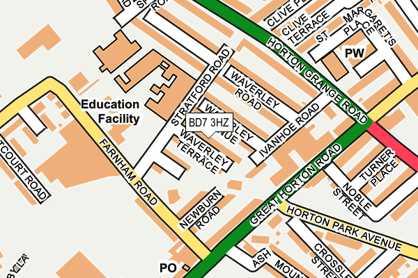 BD7 3HZ map - OS OpenMap – Local (Ordnance Survey)