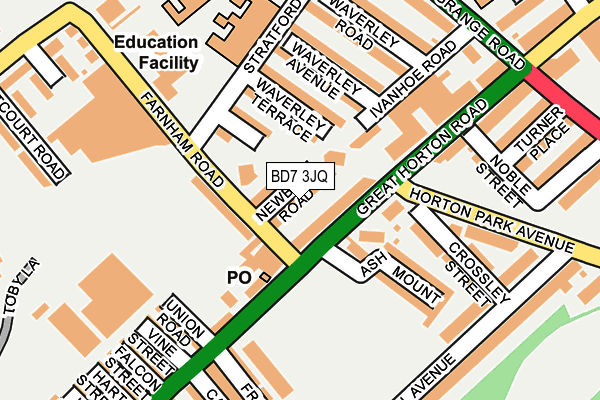 BD7 3JQ map - OS OpenMap – Local (Ordnance Survey)