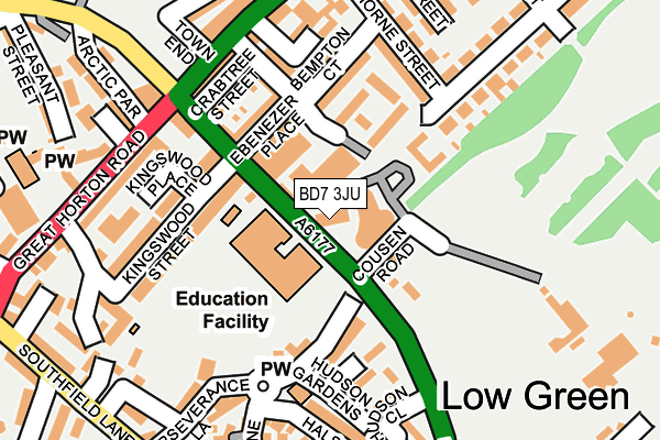 BD7 3JU map - OS OpenMap – Local (Ordnance Survey)