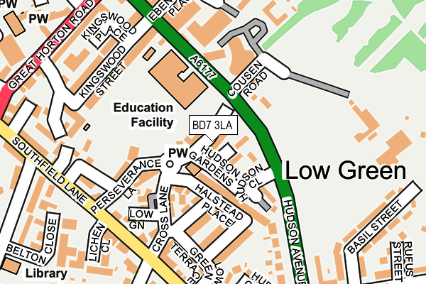 BD7 3LA map - OS OpenMap – Local (Ordnance Survey)