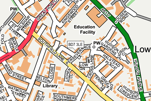 BD7 3LE map - OS OpenMap – Local (Ordnance Survey)