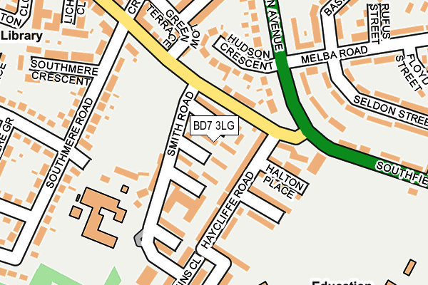 BD7 3LG map - OS OpenMap – Local (Ordnance Survey)