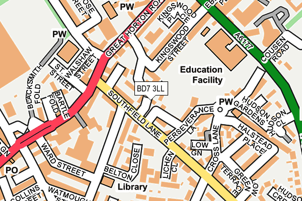 BD7 3LL map - OS OpenMap – Local (Ordnance Survey)