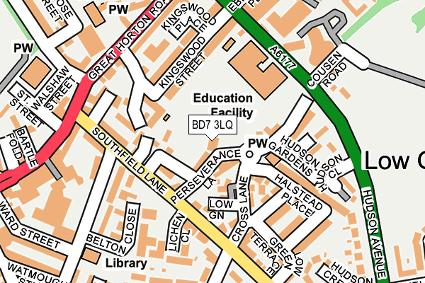 BD7 3LQ map - OS OpenMap – Local (Ordnance Survey)