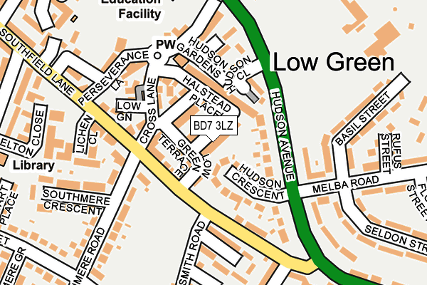 BD7 3LZ map - OS OpenMap – Local (Ordnance Survey)