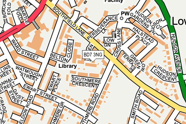 BD7 3NG map - OS OpenMap – Local (Ordnance Survey)