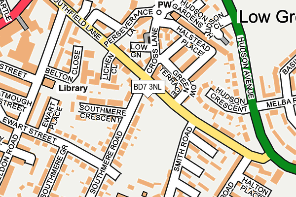 BD7 3NL map - OS OpenMap – Local (Ordnance Survey)