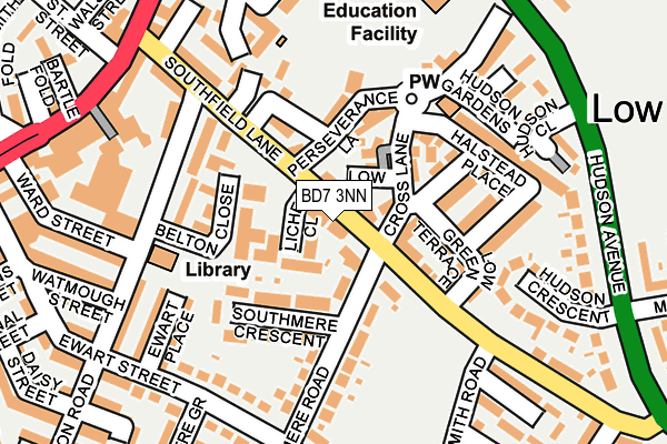 BD7 3NN map - OS OpenMap – Local (Ordnance Survey)