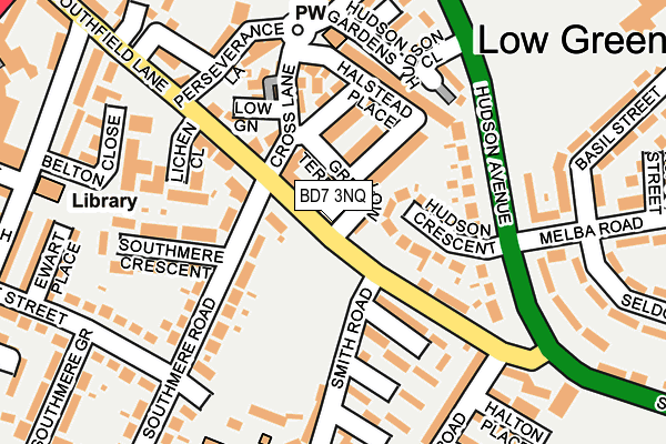 BD7 3NQ map - OS OpenMap – Local (Ordnance Survey)