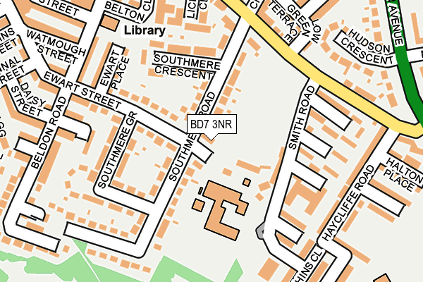 BD7 3NR map - OS OpenMap – Local (Ordnance Survey)