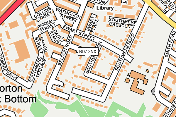BD7 3NX map - OS OpenMap – Local (Ordnance Survey)