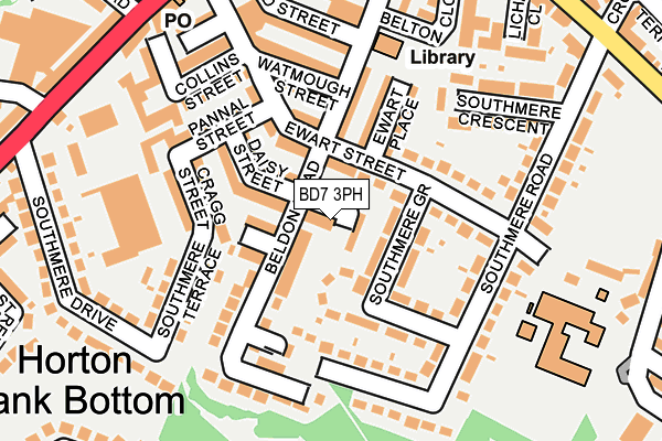 BD7 3PH map - OS OpenMap – Local (Ordnance Survey)