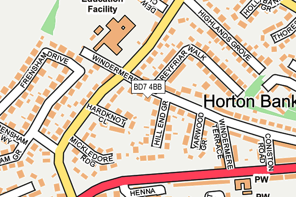 BD7 4BB map - OS OpenMap – Local (Ordnance Survey)