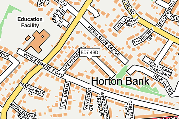 BD7 4BD map - OS OpenMap – Local (Ordnance Survey)