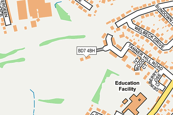 BD7 4BH map - OS OpenMap – Local (Ordnance Survey)