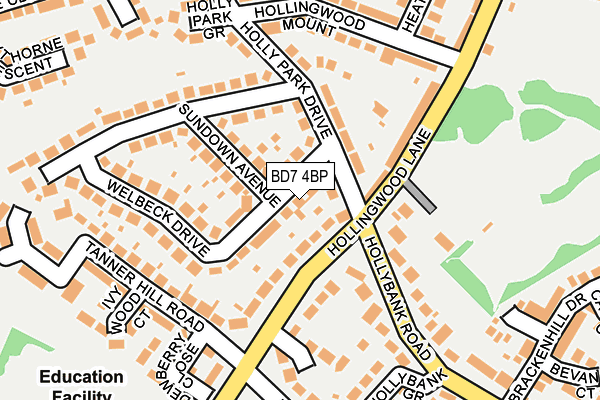 BD7 4BP map - OS OpenMap – Local (Ordnance Survey)