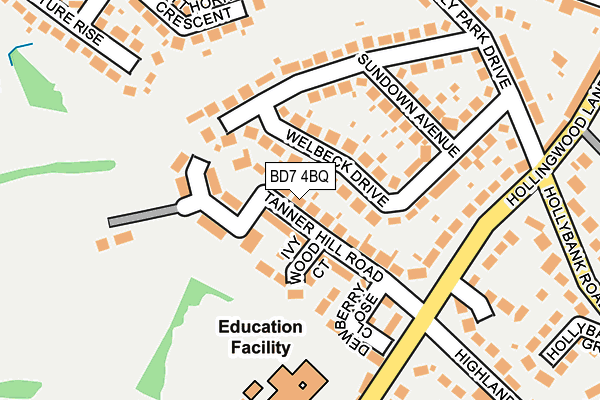 BD7 4BQ map - OS OpenMap – Local (Ordnance Survey)