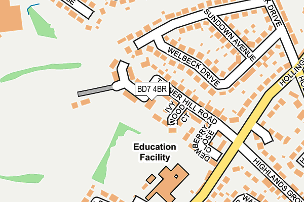 BD7 4BR map - OS OpenMap – Local (Ordnance Survey)