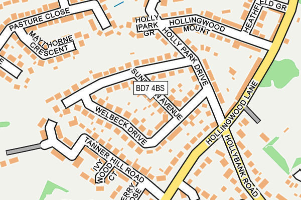 BD7 4BS map - OS OpenMap – Local (Ordnance Survey)